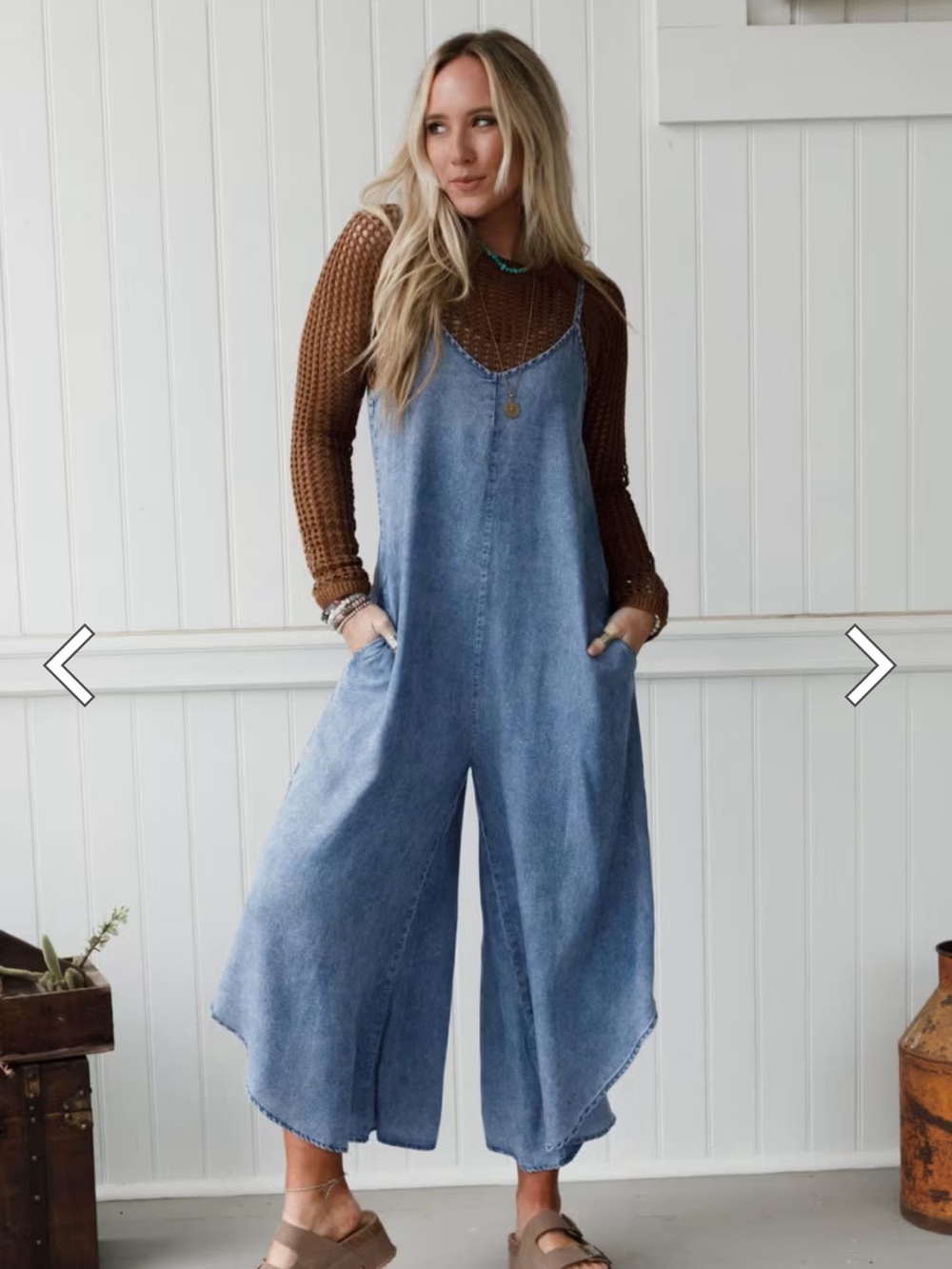 NWOT Zenana Outfitters Light Blue Denim Wide-Leg Overalls